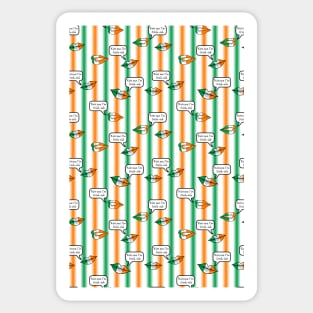 kiss me im irish-ish stripe Sticker